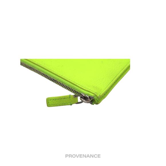 🔴 Balenciaga Logo Fragment Zip Card Wallet - Neon - Picture 5 of 10